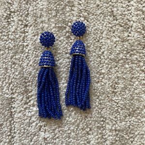Navy dangly earrings